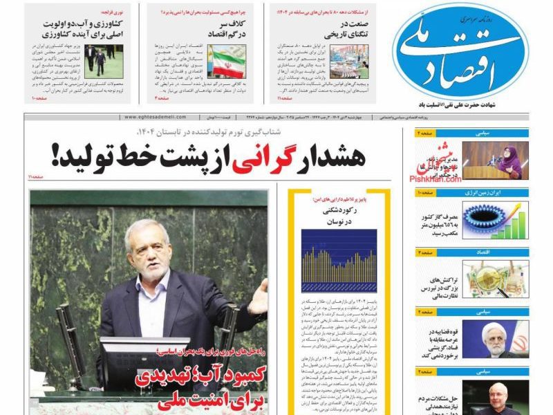 عناوین روزنامه های چهارشنبه ۰۳ دیماه ۱۴۰۴