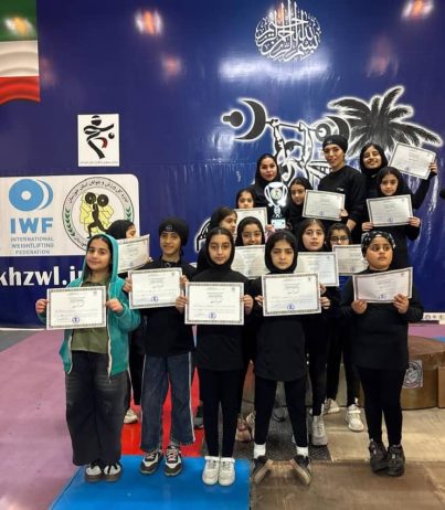نایب قهرمانی دختران وزنه‌بردار مسجدسلیمان در مسابقات استانی