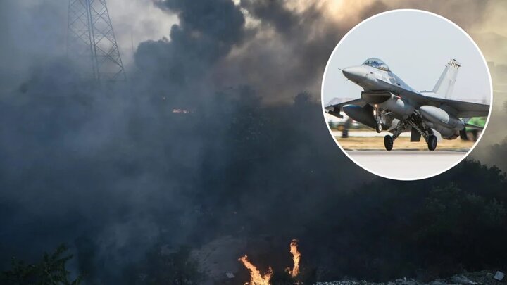 US fighter jet catches fire in Greece (+VIDEO)
