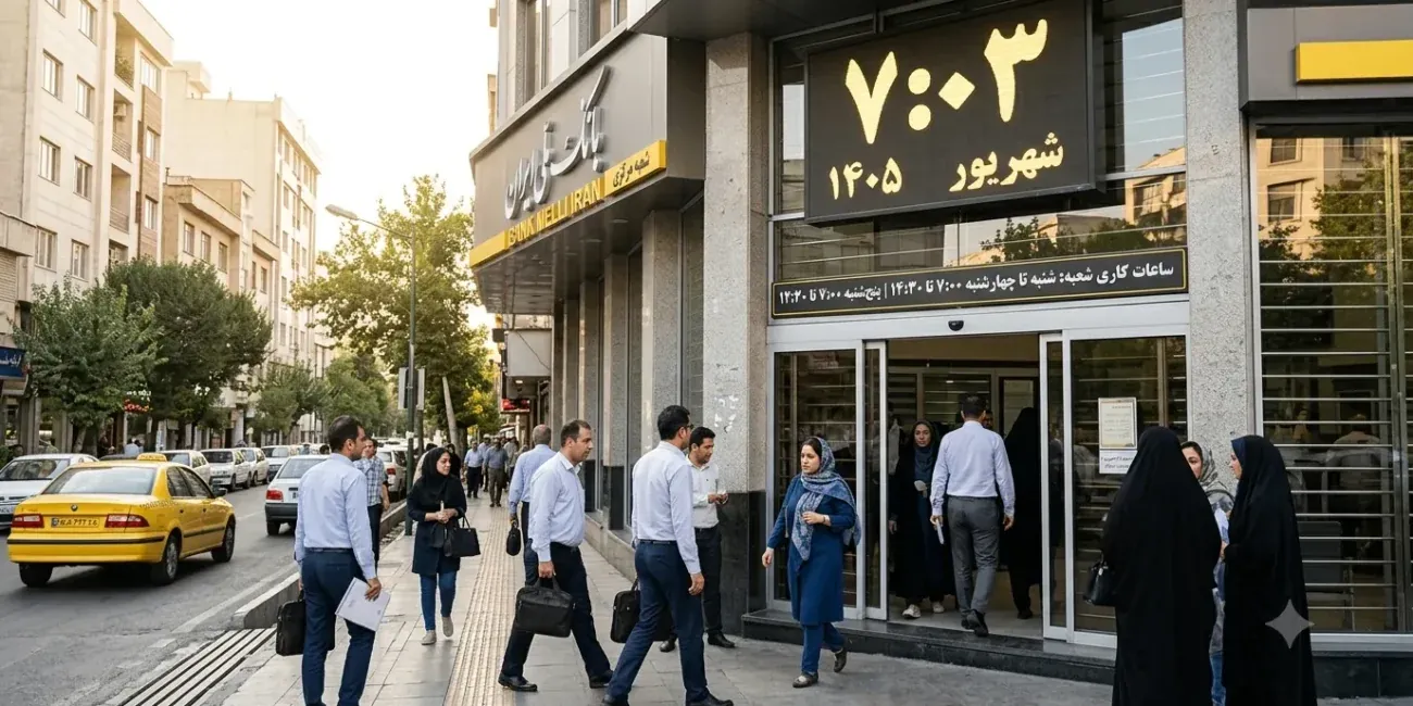 ساعت کاری شعب بانک‌ها در شهریور ۱۴۰۵