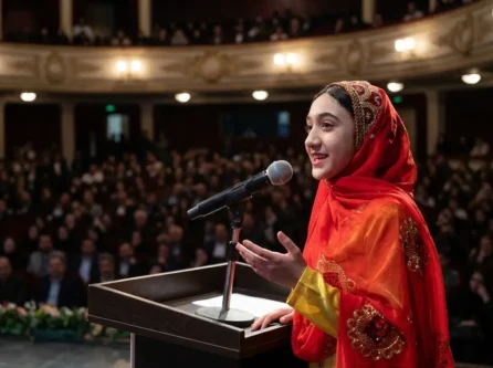 ستیا خدادادی‌نیا هنرمند نوجوان مسجدسلیمانی در جشنواره‌های هنری