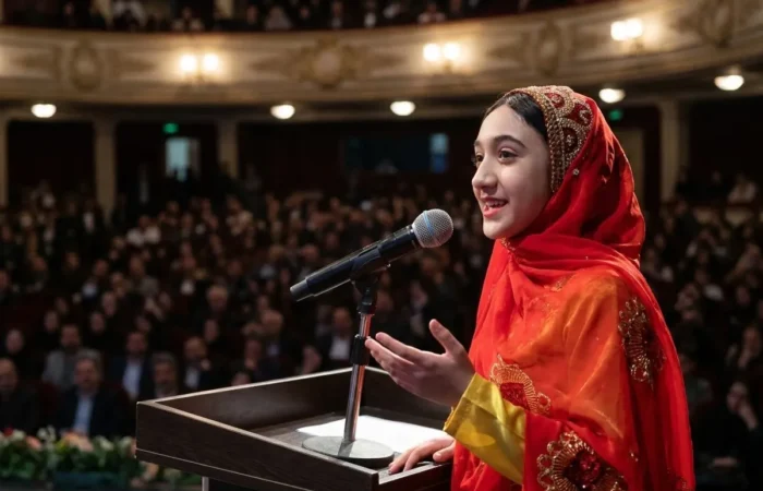 ستیا خدادادی‌نیا هنرمند نوجوان مسجدسلیمانی در جشنواره‌های هنری