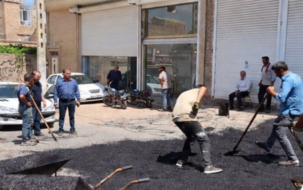 ساماندهی معابر مرند برای استقبال از عزاداران اربعین