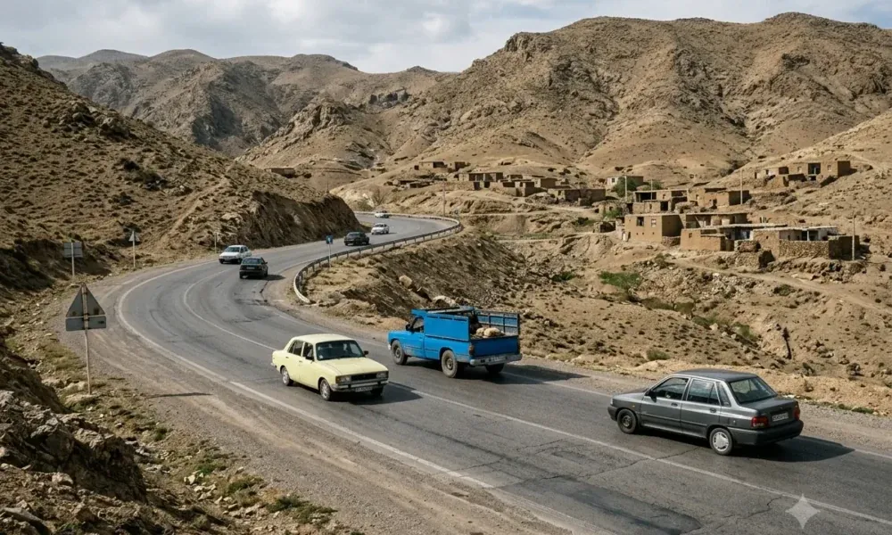 خانم وزیر! جاده اهواز – مسجدسلیمان به کارخانه مرگ تبدیل شده؛ چه زمانی قرار است ترمز این فاجعه کشیده شود؟ نمایی از جاده اهواز به مسجدسلیمان و مسیر ارتباطی خوزستان