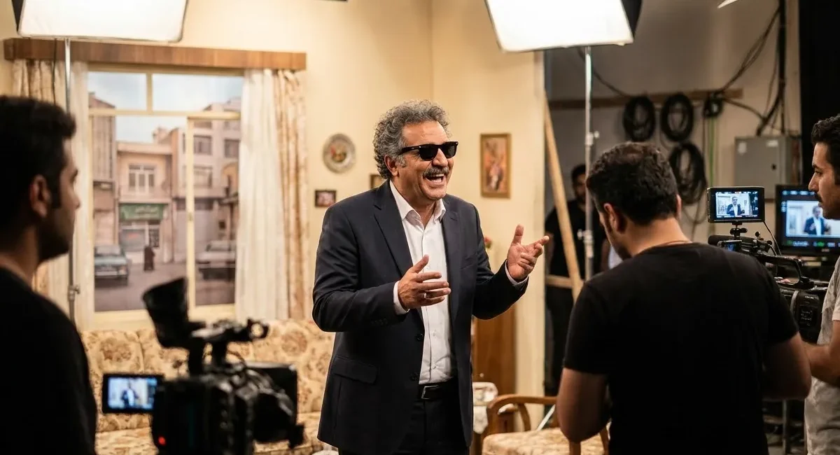 مهران مدیری در سریال مرد سه هزار چهره در نقش مسعود شصت چی