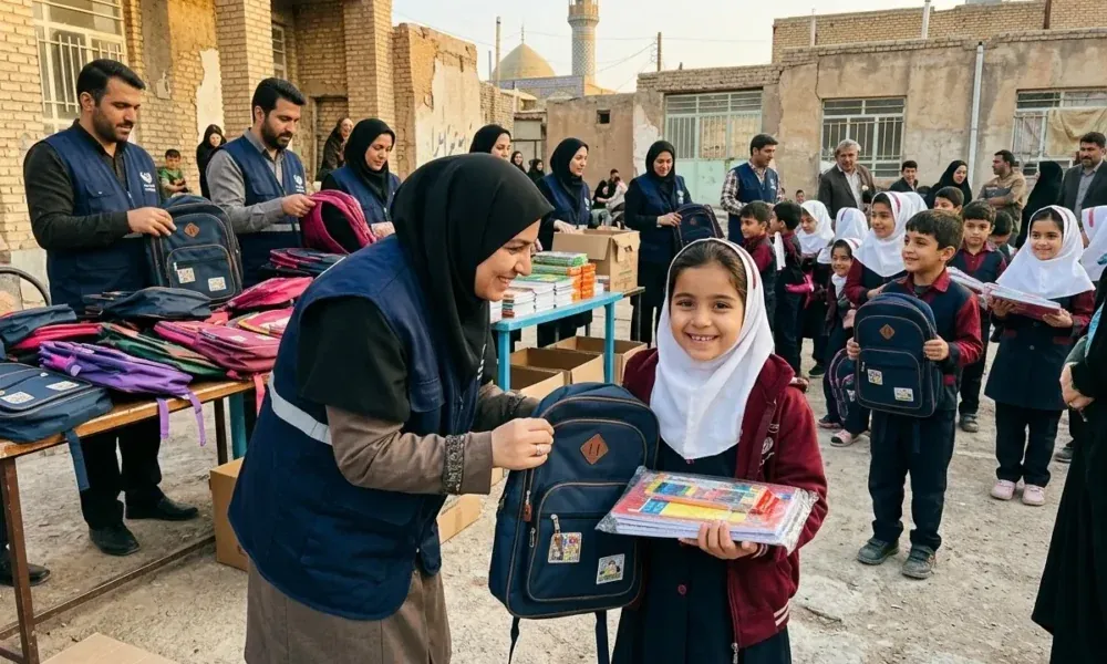 توزیع نوشتافزار بومی میان دانشآموزان محروم مسجدسلیمان توزیع بستههای نوشتافزار میان دانشآموزان کمبرخوردار مسجدسلیمان