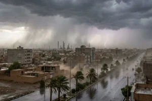 هشدار نارنجی هواشناسی در خوزستان؛ بارش باران، رعدوبرق و طوفان لحظه‌ای در راه است